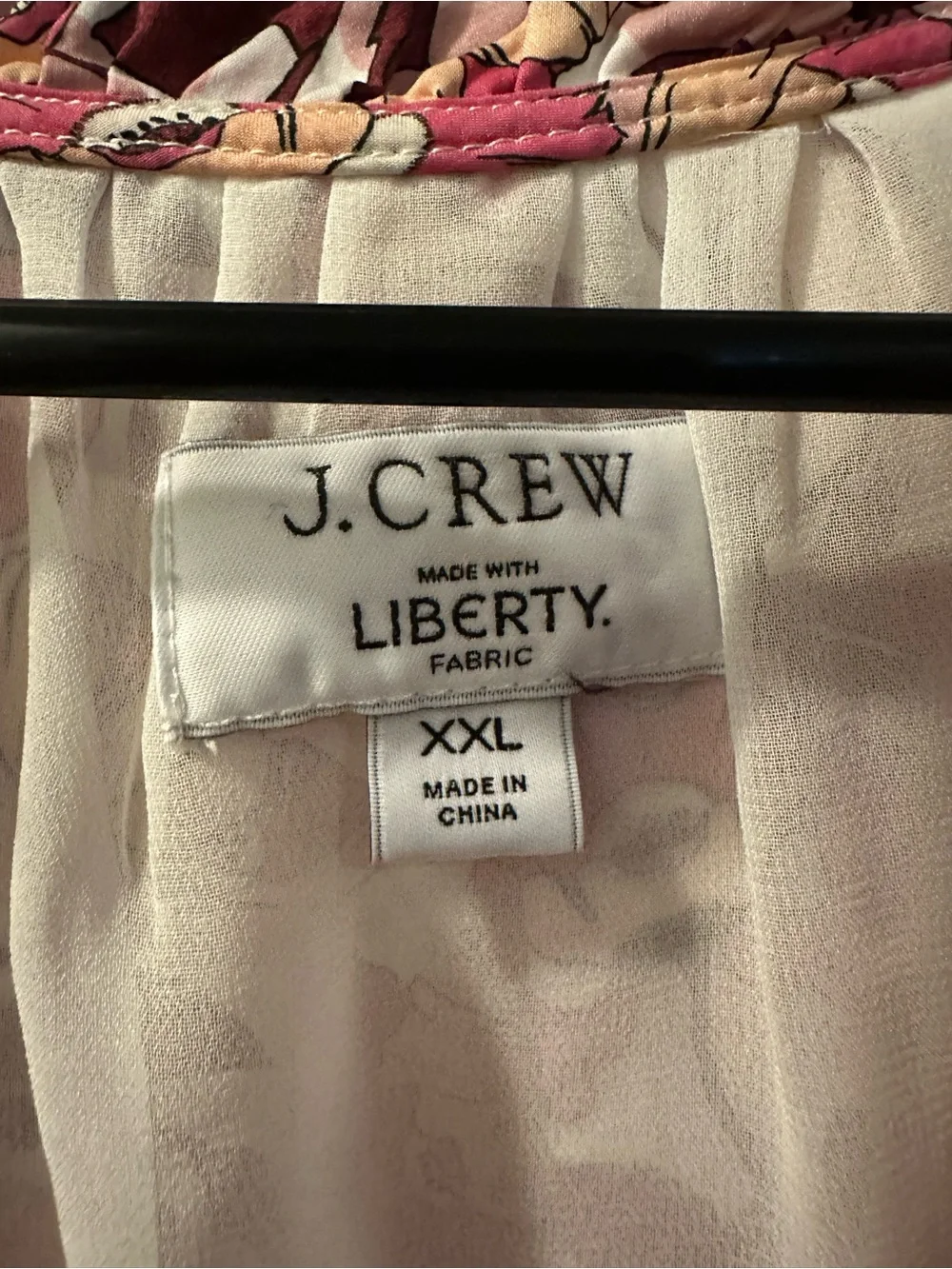 J. Crew Liberty fabric Pink Floral Midi Dress with Smocked Waist